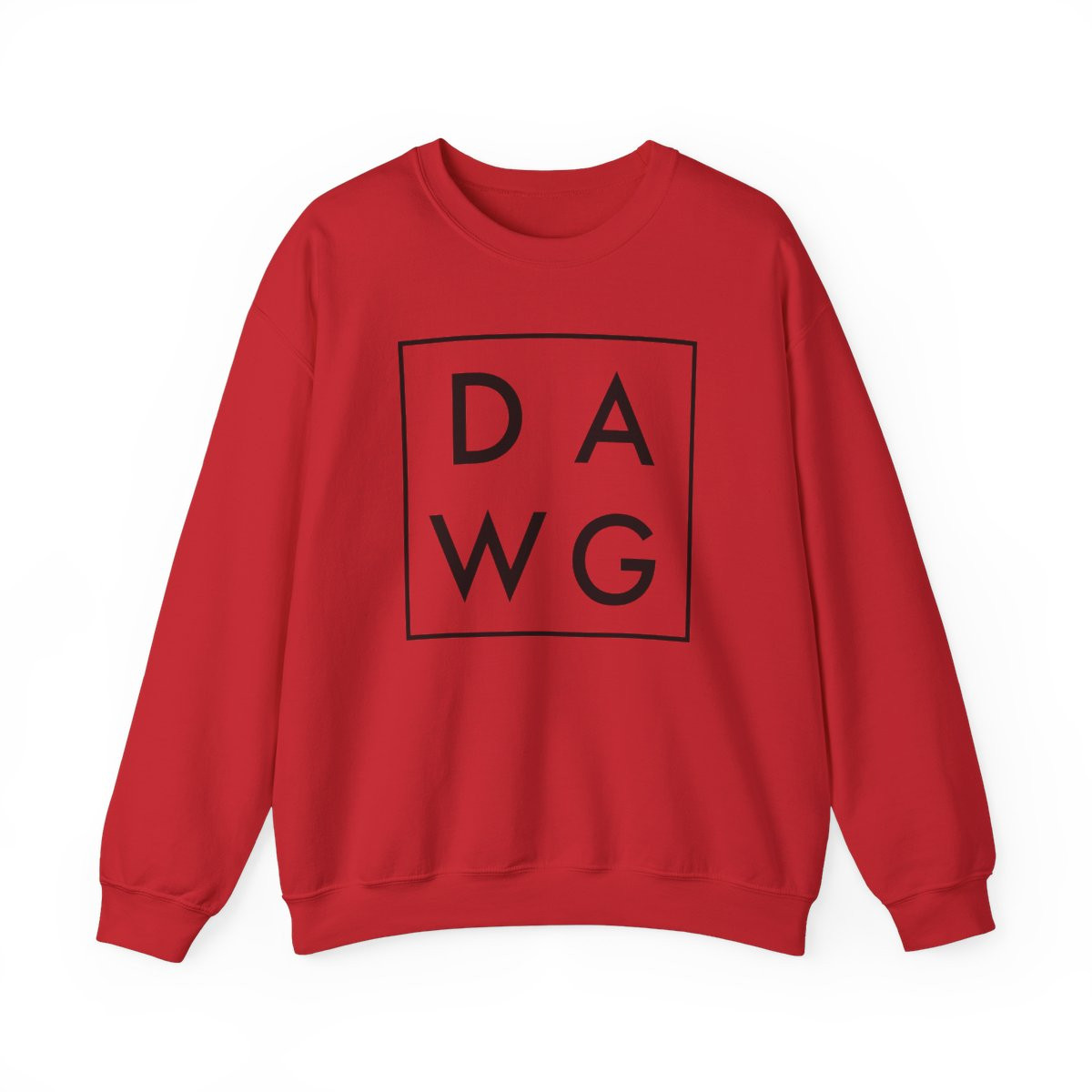 DAWG Square Sweatshirt | Black Print | Unisex Crewneck Sweatshirt