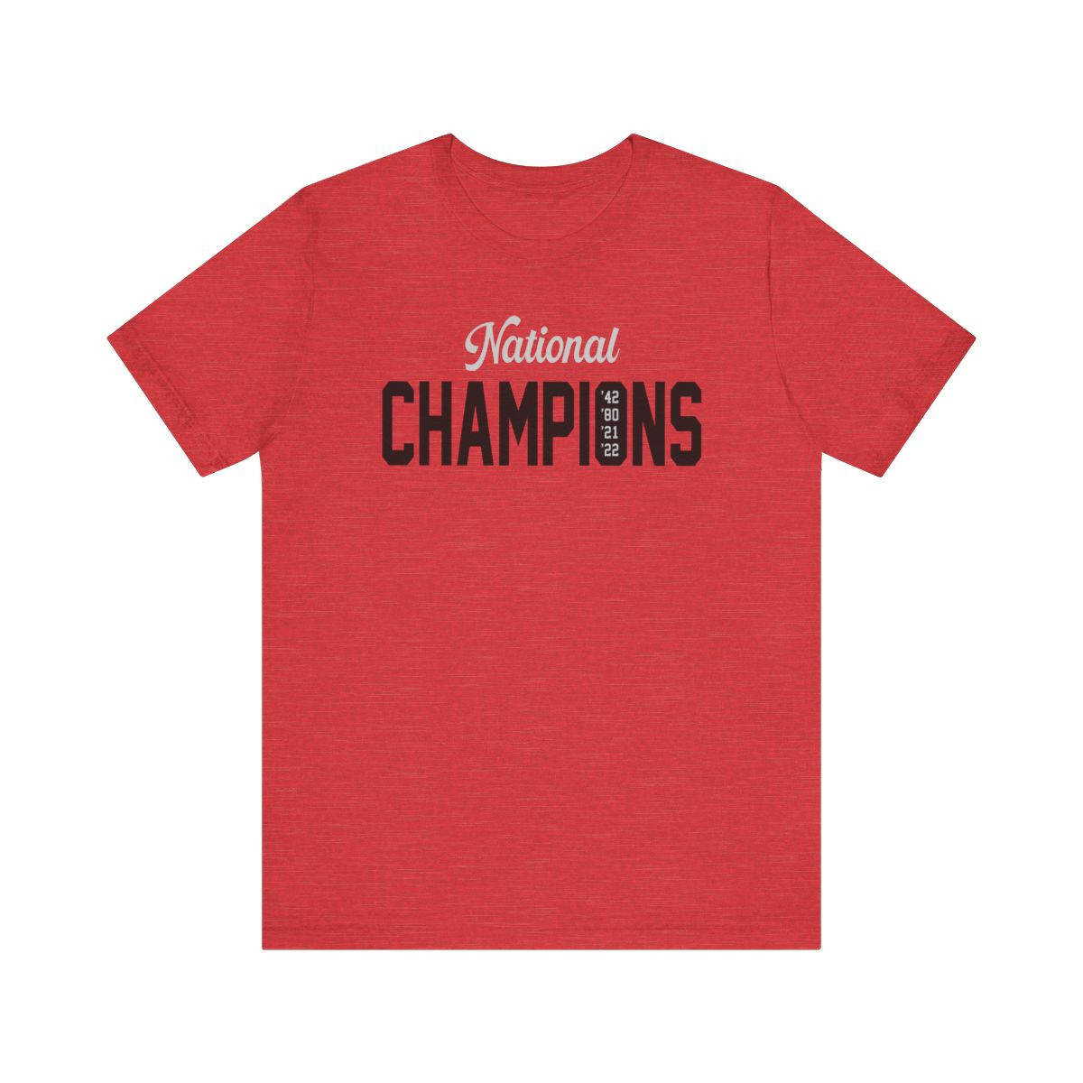 National Champions T-Shirt | Black White Print | Unisex Short Sleeve Tee