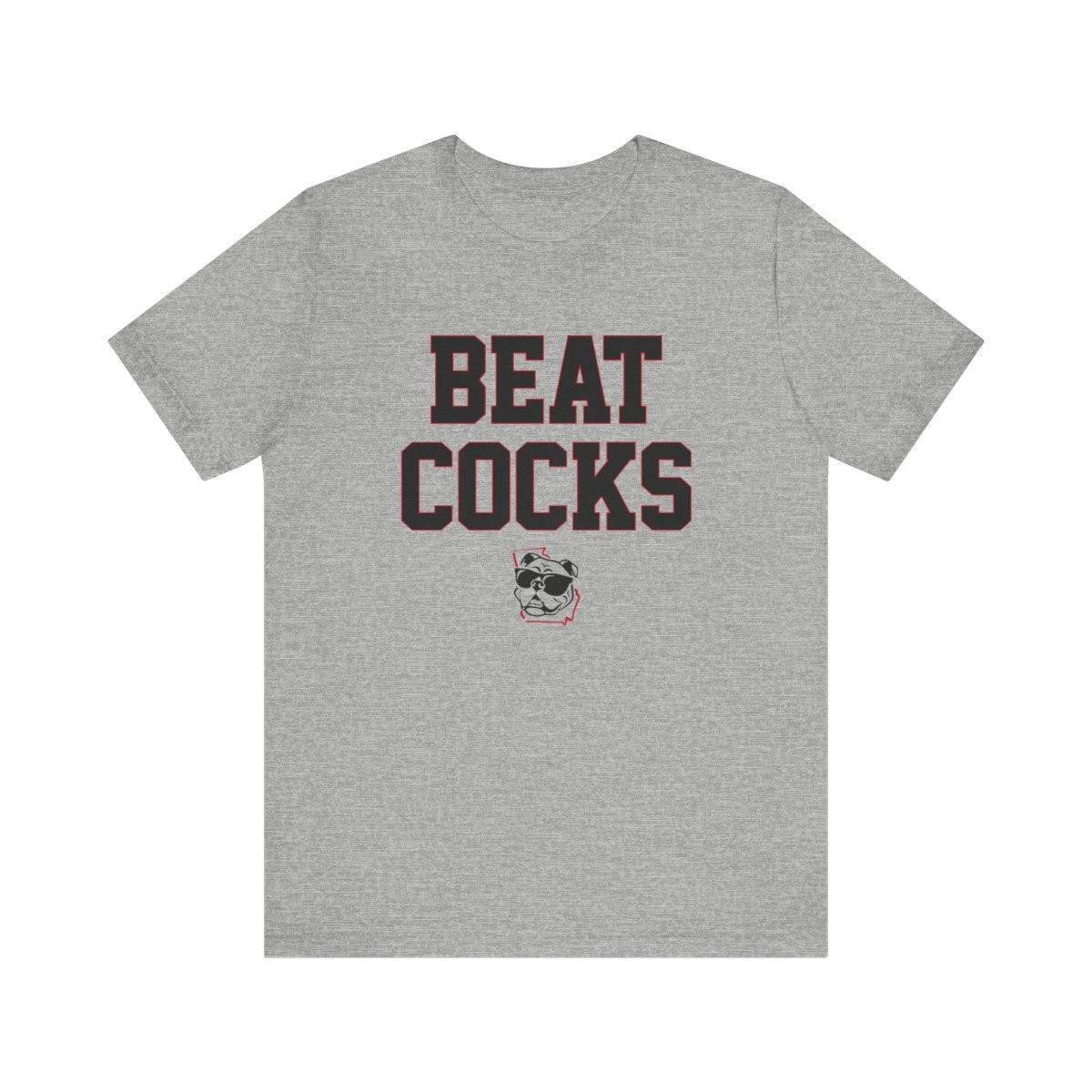 Beat Cocks T-Shirt | Black Red Print | Unisex Short Sleeve