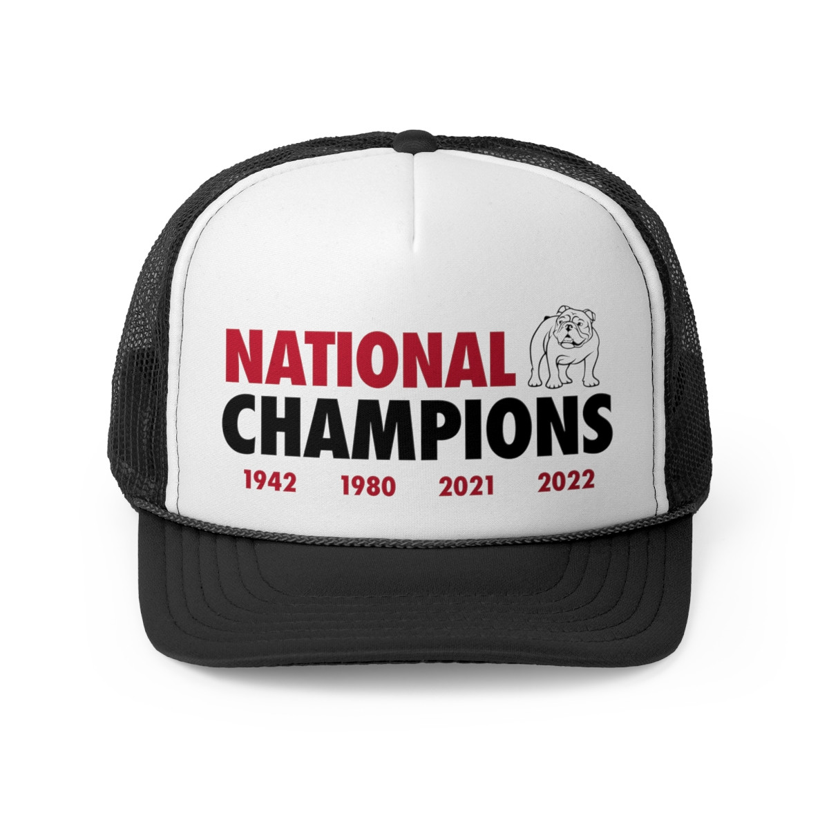 National Champions Trucker Hat | Red Black Print | Trucker Caps