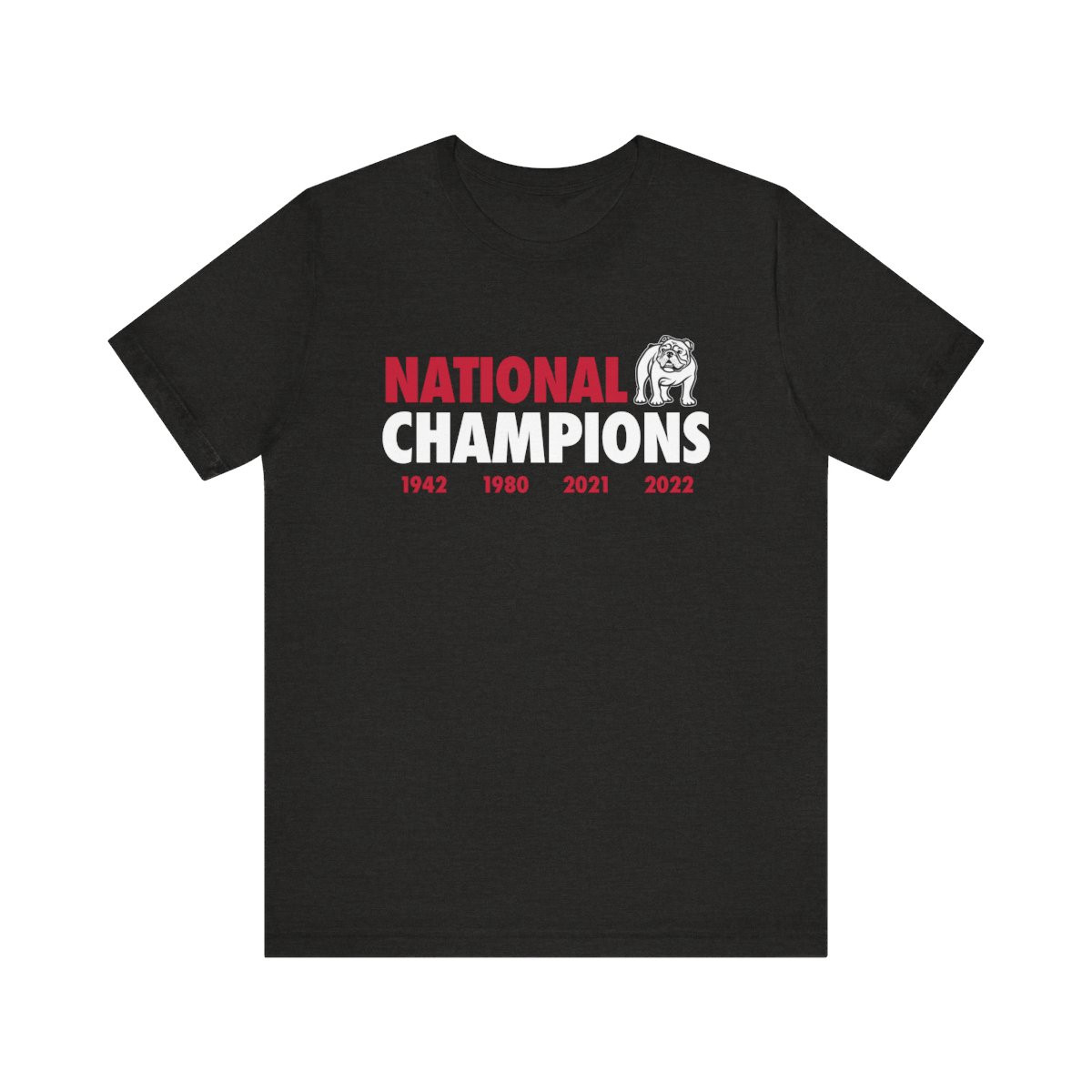 National Champions Tee | Red White Print | Unisex Short Sleeve