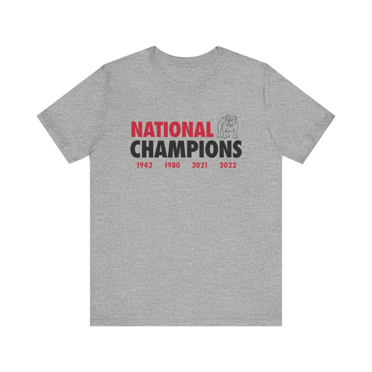 National Champions T-Shirt | Red Black Print | Unisex Short Sleeve Tee