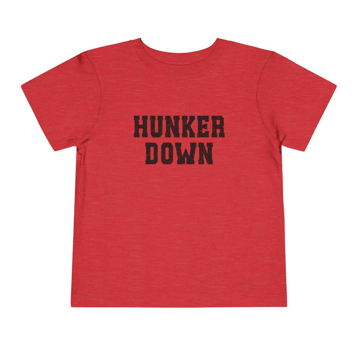 TODDLER Hunker Down T-Shirt | Distressed Black Print | Toddler Short Sleeve Tee