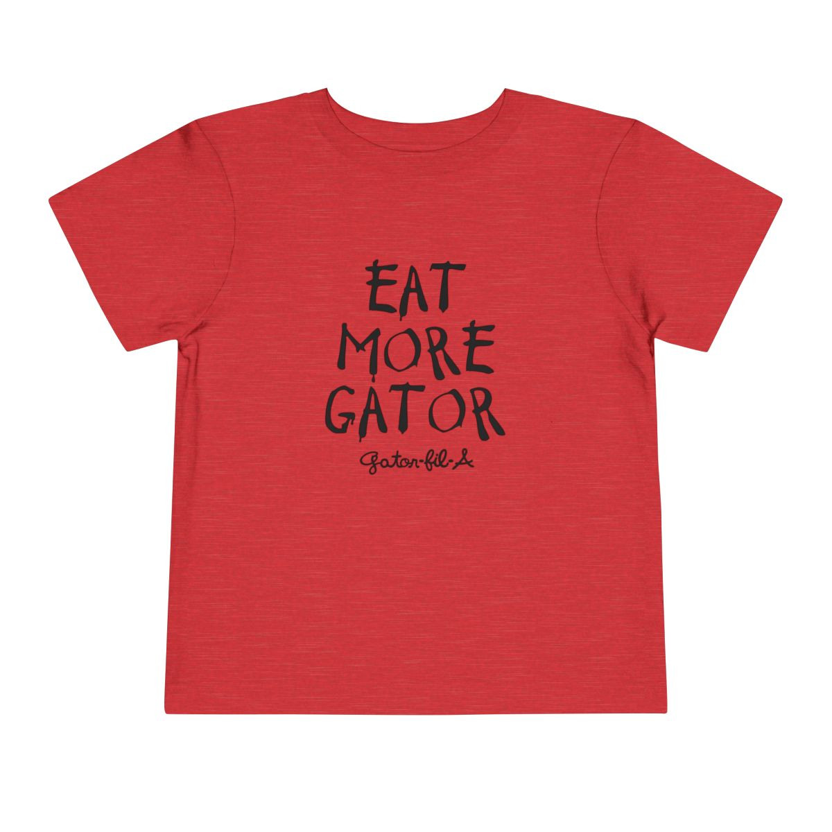 TODDLER Eat More Gator T-Shirt | Black Print | Toddler Short Sleeve Tee