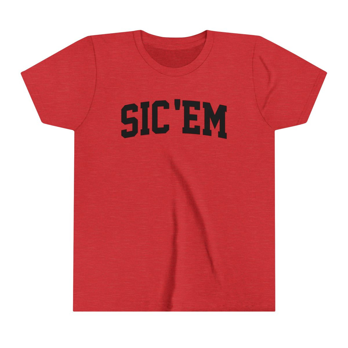 YOUTH Sic Em T-Shirt | Black Print | Youth Short Sleeve Tee