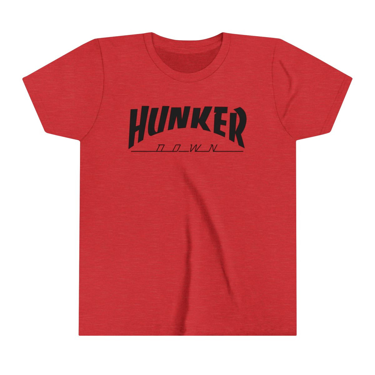 YOUTH Hunker Down Thrasher T-Shirt | Black Print | Youth Short Sleeve Tee