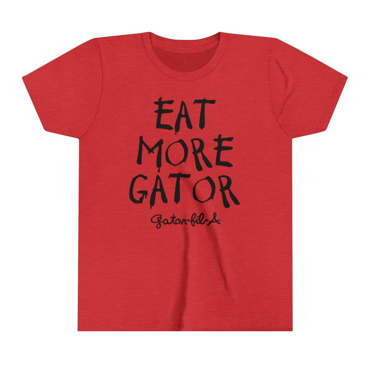 YOUTH Eat More Gator T-Shirt | Black Print | Youth Short Sleeve Tee