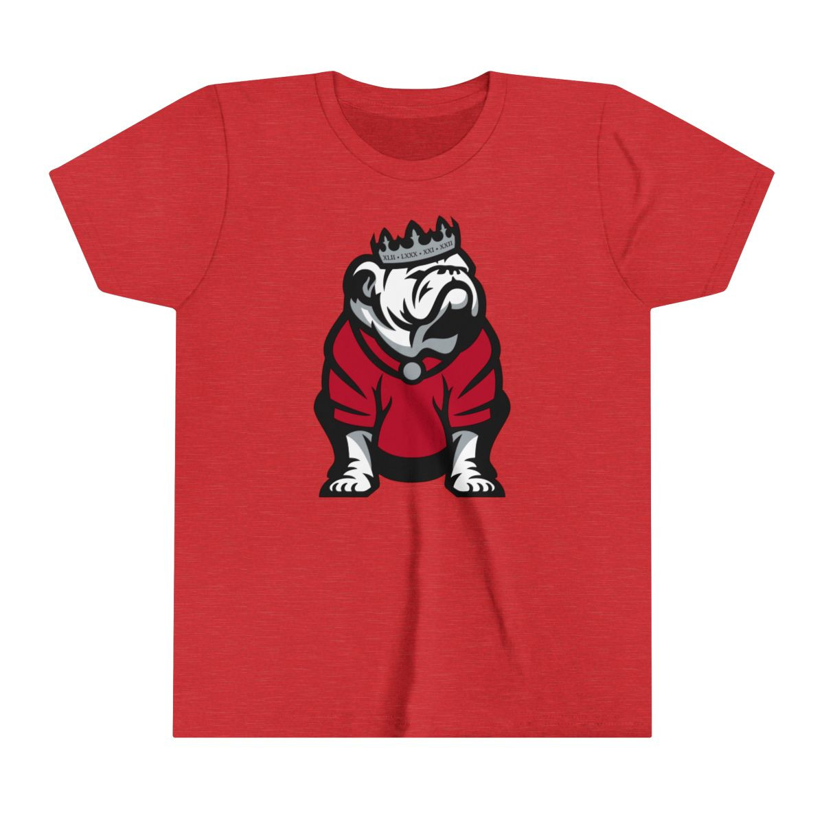 YOUTH King Bulldog T-Shirt | Red Black White Gray | Youth Short Sleeve Tee
