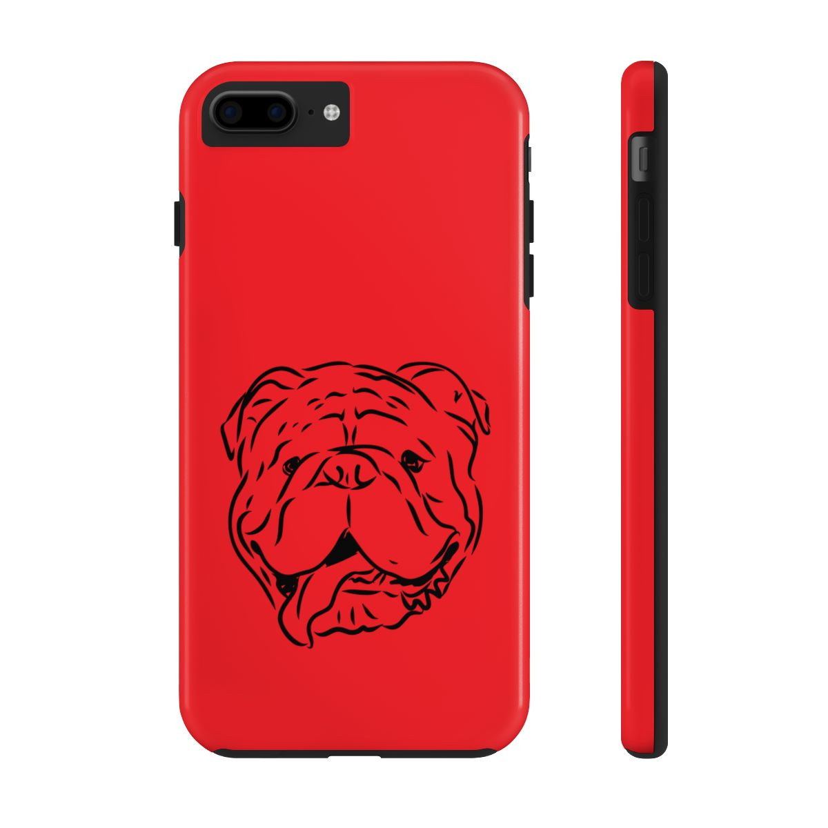Bulldog Face Phone Cases | Black Print | Tough Phone Cases