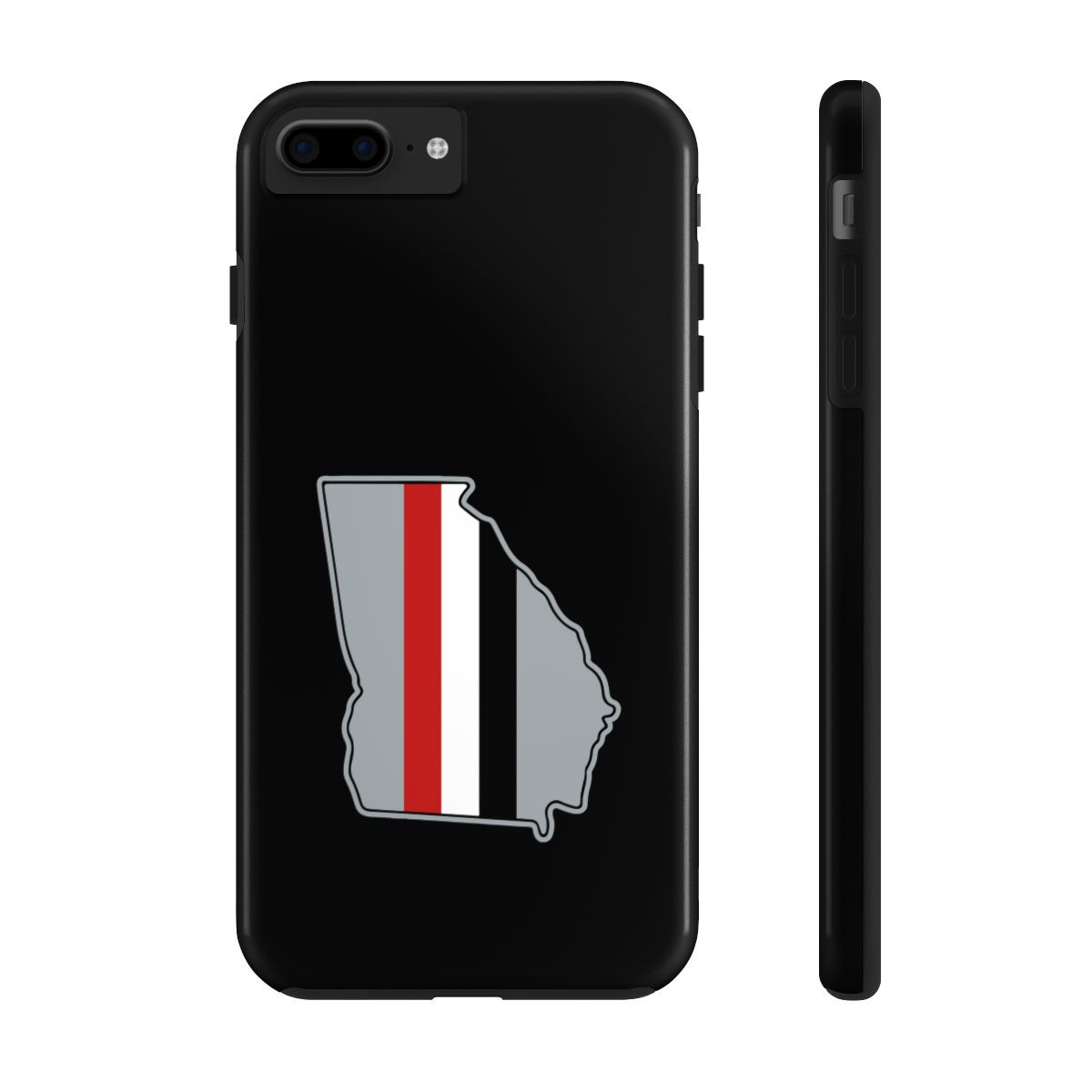 Georgia Stripes Phone Cases | Silver Red White Black Print | Tough Phone Cases