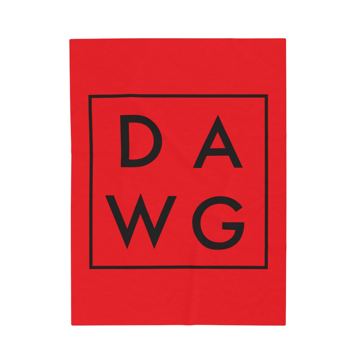 DAWG Velveteen Plush Blanket | Black Print | Velveteen Plush Blanket