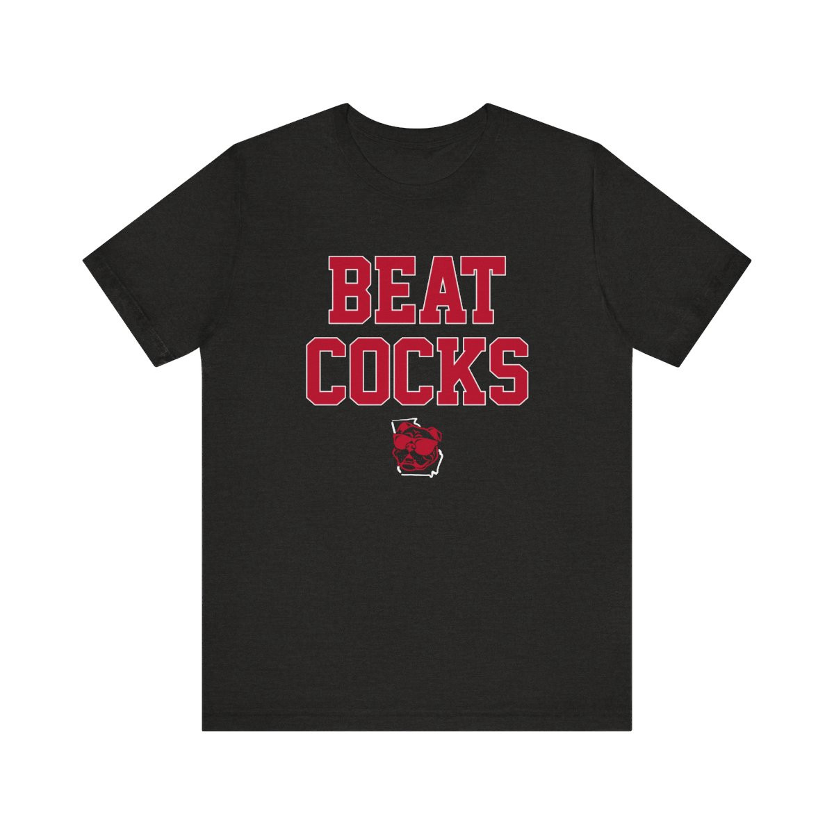 Beat Cocks T-Shirt | Red White Print | Unisex Short Sleeve