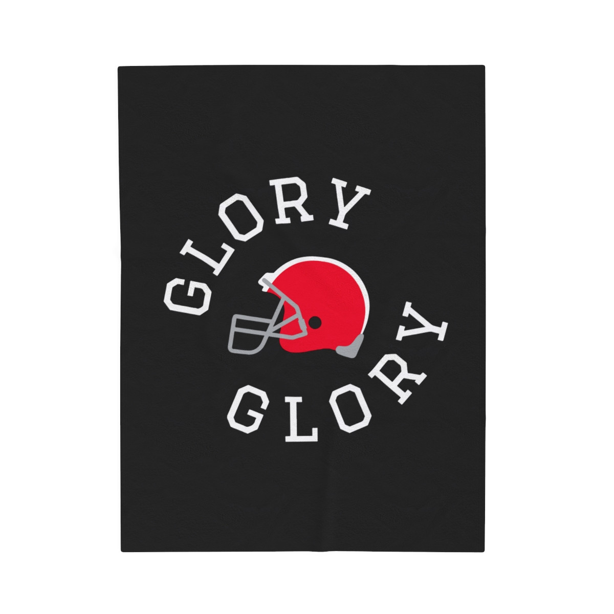 Glory Glory Velveteen Plush Blanket | Red White Print | Velveteen Plush Blanket