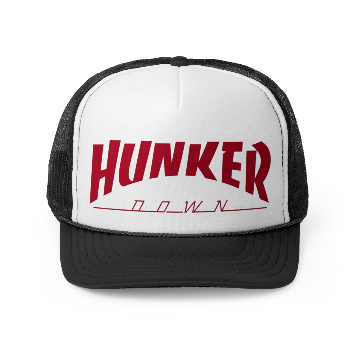 Hunker Down Thrasher Trucker Hat | Red Print | Trucker Caps