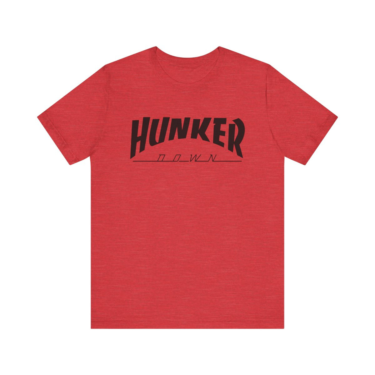 Hunker Down Thrasher T-Shirt | Black Print | Unisex Short Sleeve Tee