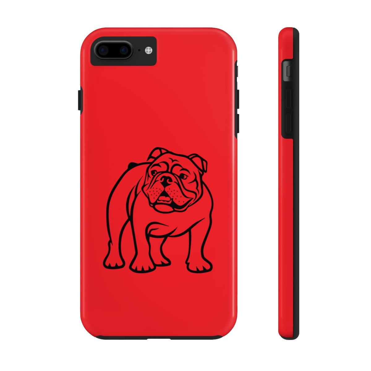 Bulldog Standing Phone Cases | Black Print | Tough Phone Cases