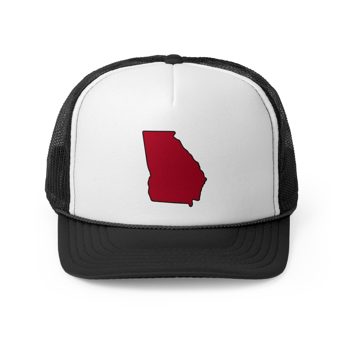 Georgia Outline Trucker Hat | Red Black Print | Trucker Caps