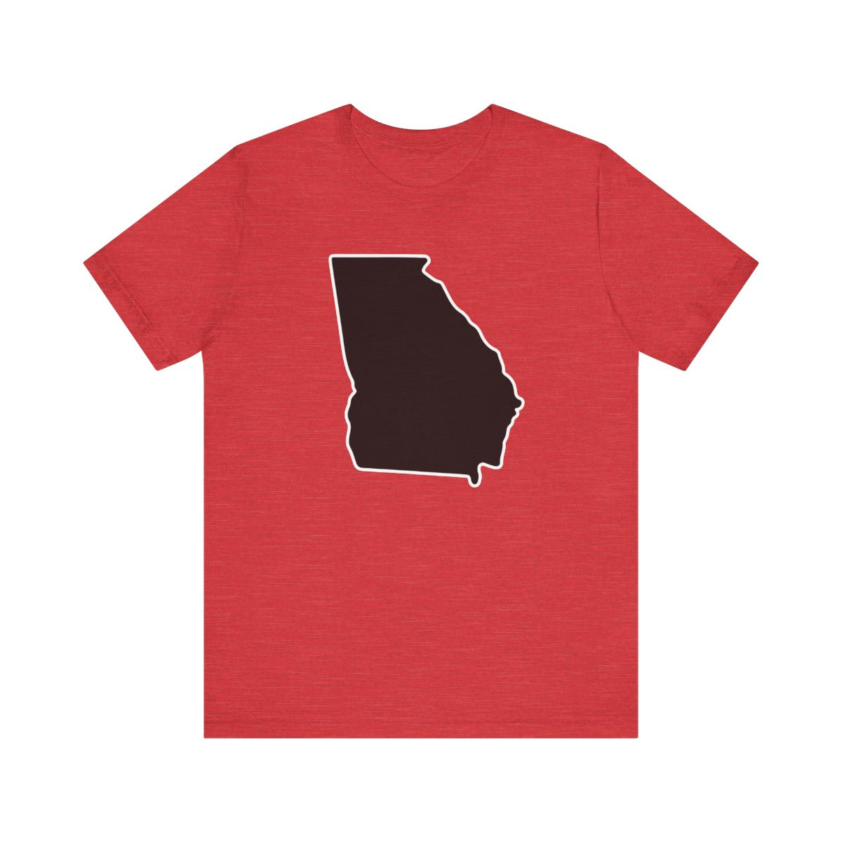 Georgia Outline T-Shirt | Black White Print | Unisex Short Sleeve Tee