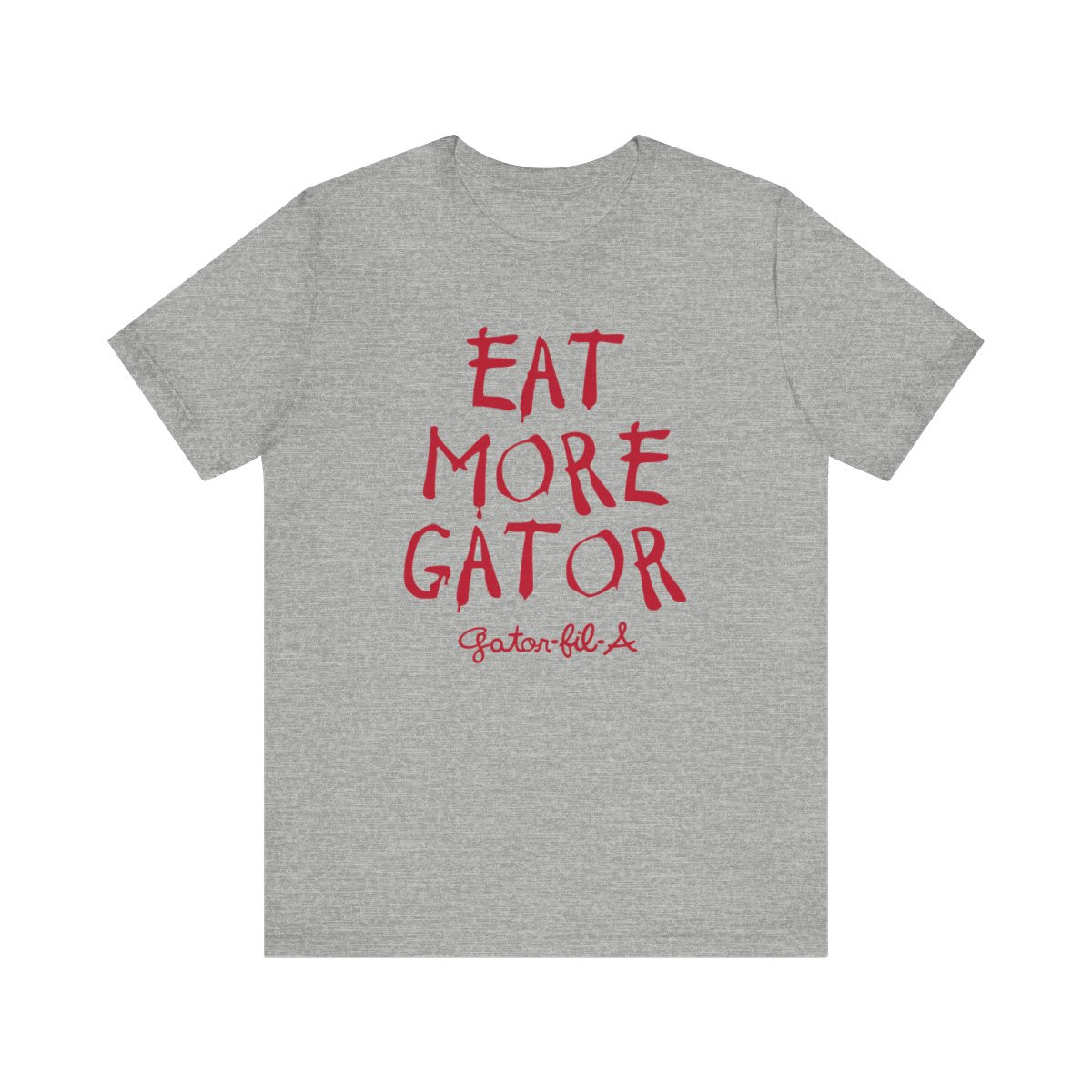 Eat More Gator T-Shirt | Red Print | Unisex Short Sleeve Tee