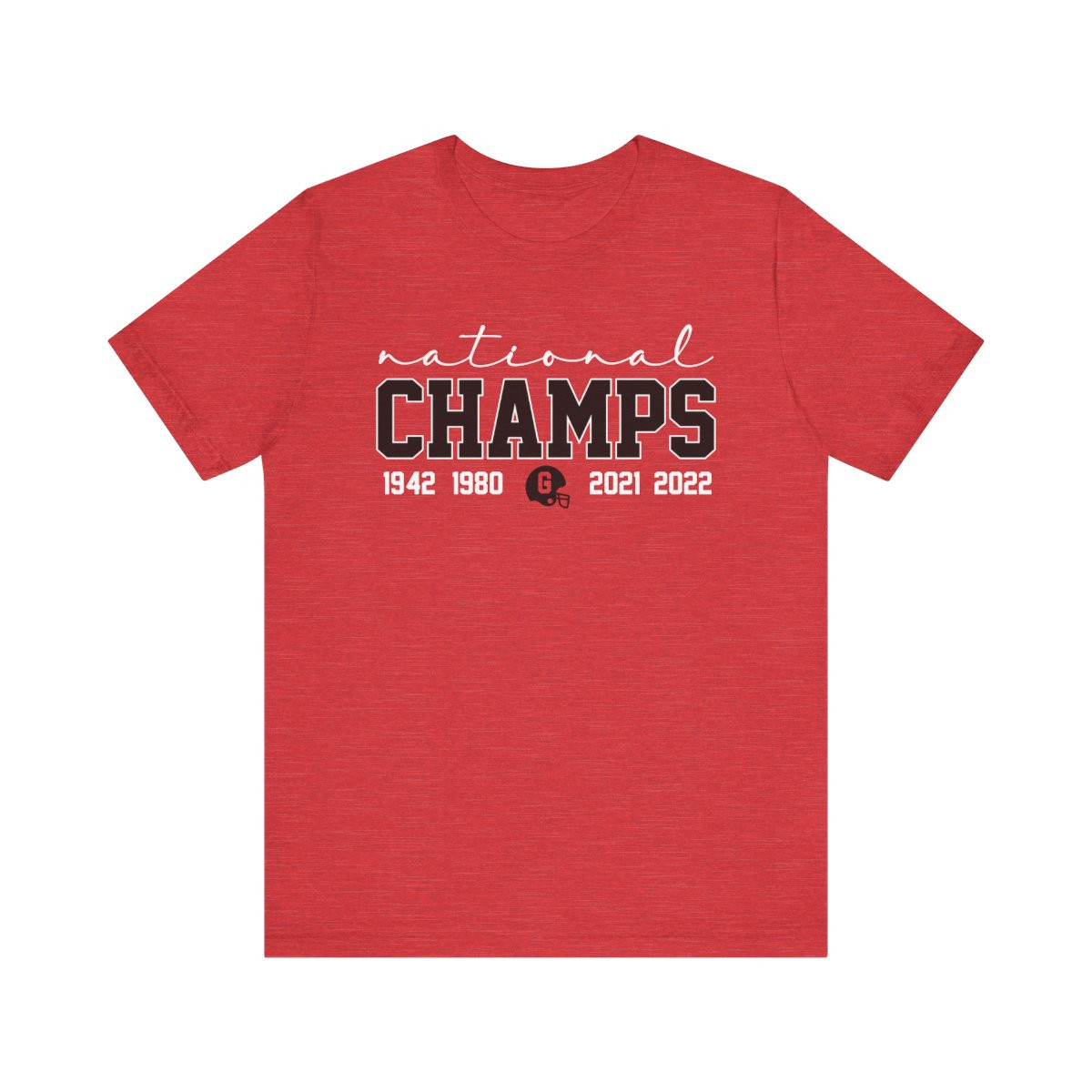 National Champs T-Shirt | Black White Print | Unisex Short Sleeve Tee