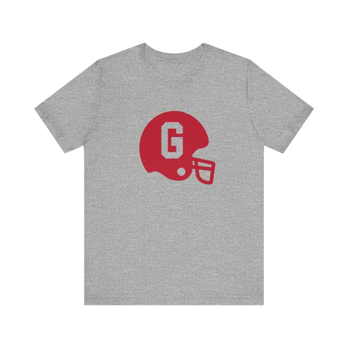 Retro G Helmet T-Shirt | Red Print | Unisex Short Sleeve Tee