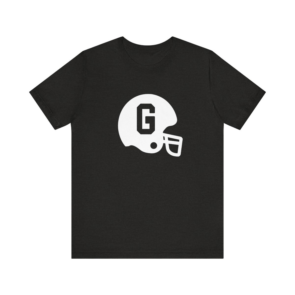 Retro G Helmet T-Shirt | White Print | Unisex Short Sleeve Tee