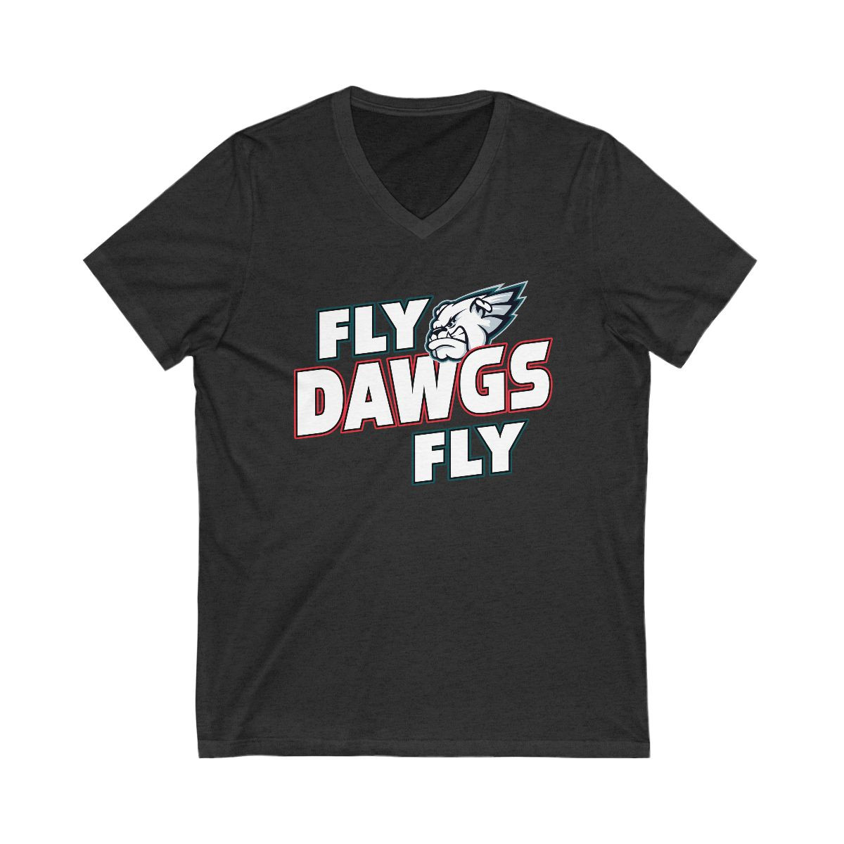 Fly Dawgs Fly V-Neck T-Shirt | Philly Dawgs | Unisex Short Sleeve V-Neck Tee