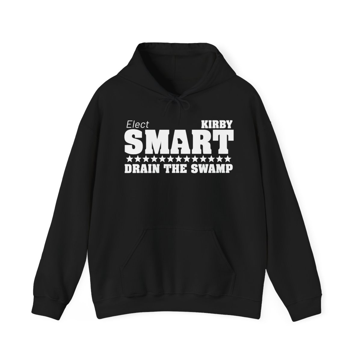 Elect Kirby Smart Drain the Swamp Hoodie | White Print | Unisex Heavy Blend Hooded Sweatshirt