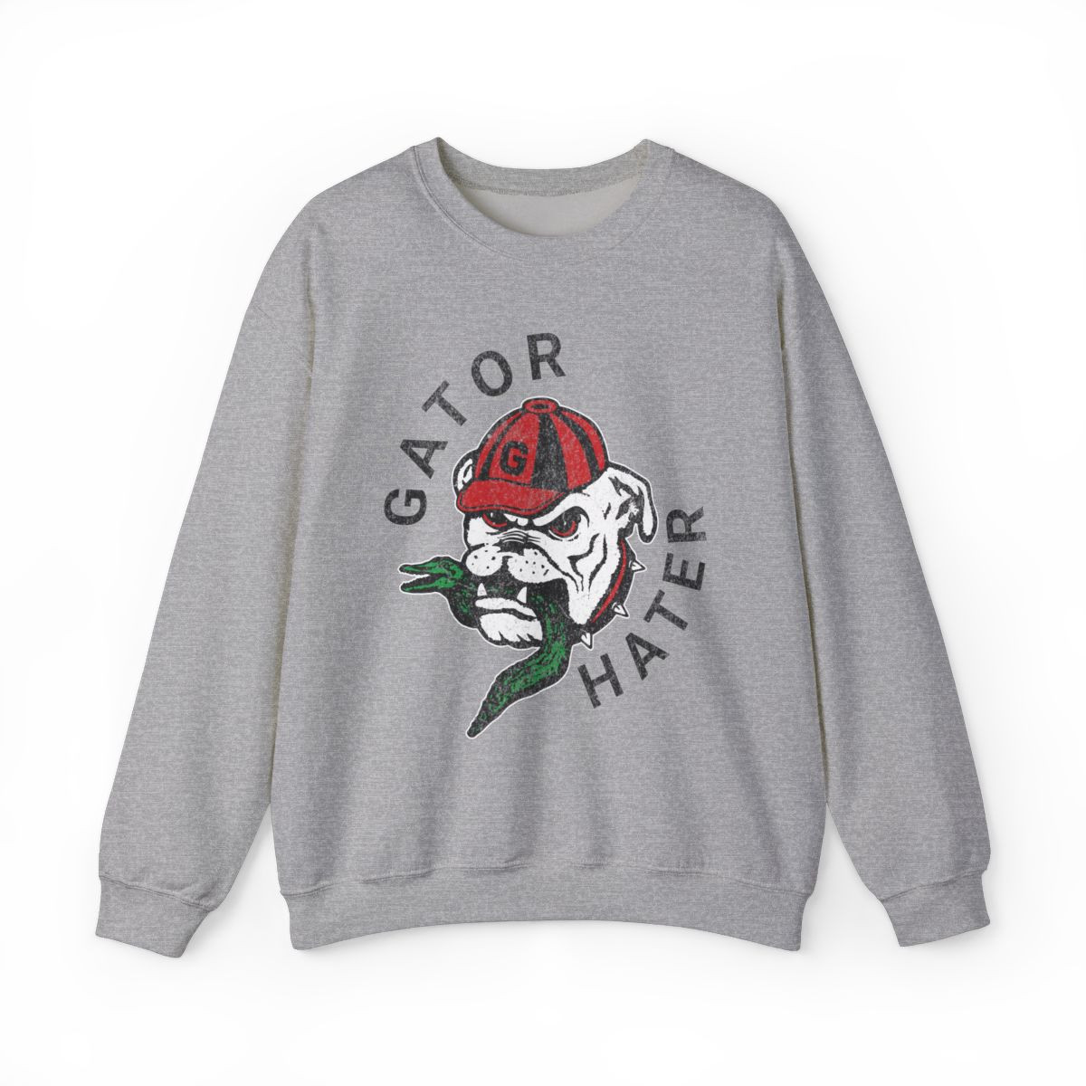Gator Hater Sweatshirt | Georgia Beat Florida | Distressed Print | Unisex Crewneck Sweatshirt