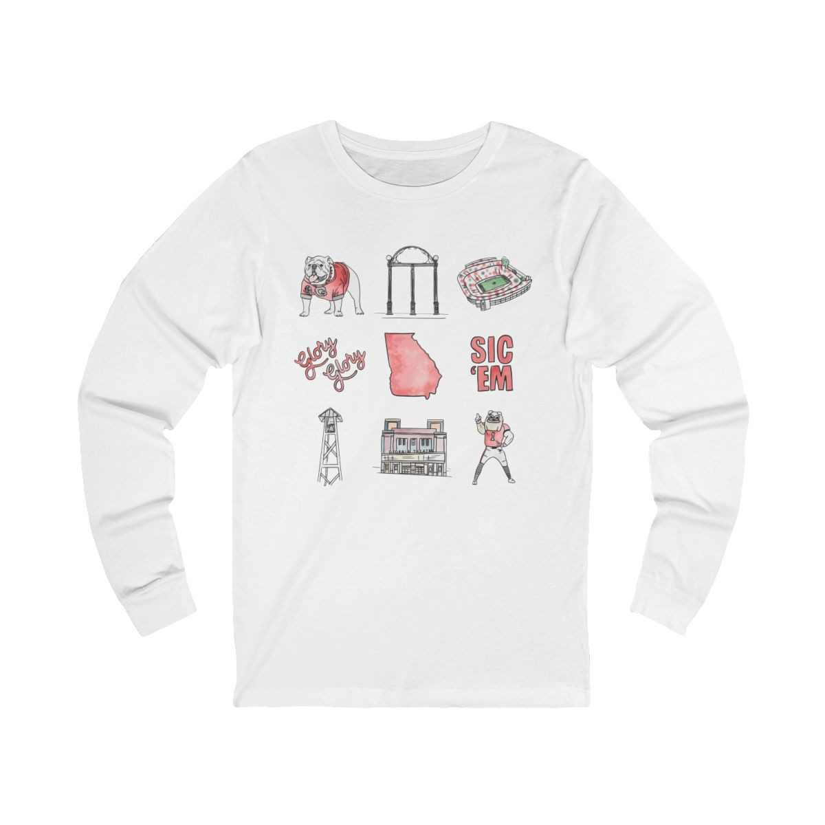 Watercolor Doodle Shirt Long Sleeve T-Shirt | Unisex Jersey Long Sleeve Tee