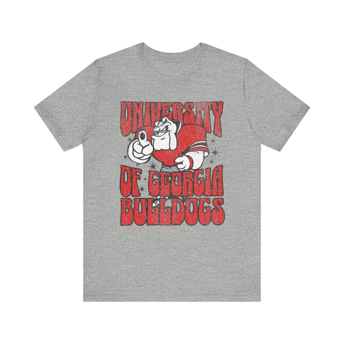Hairy Dawg UGA T-Shirt | Distressed Print | Unisex Short Sleeve Tee