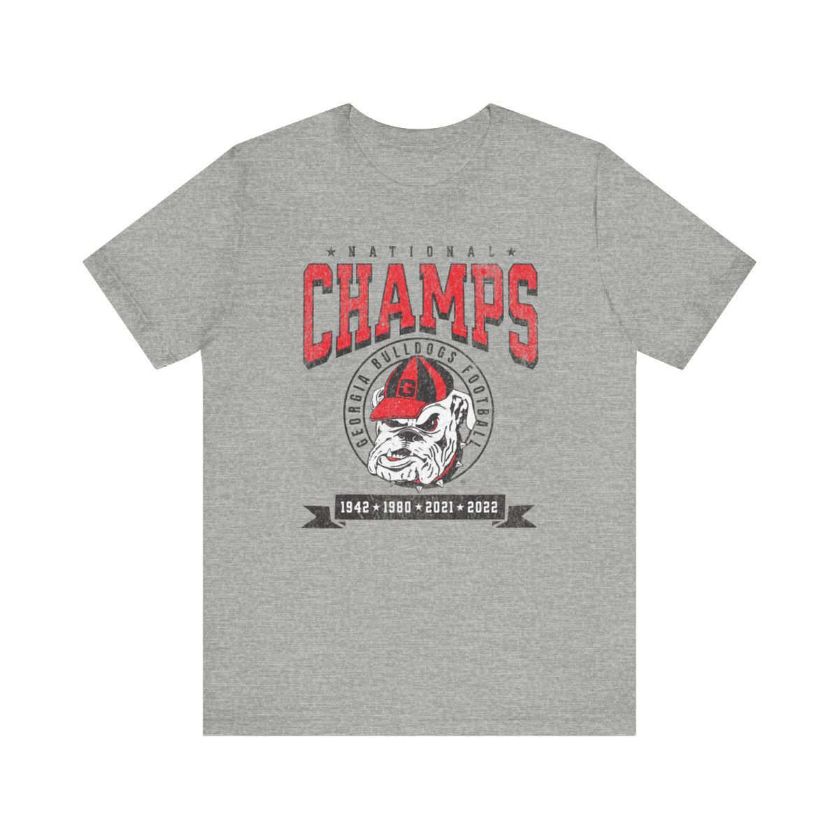National Champs T-Shirt | Distressed Print | Unisex Short Sleeve Tee