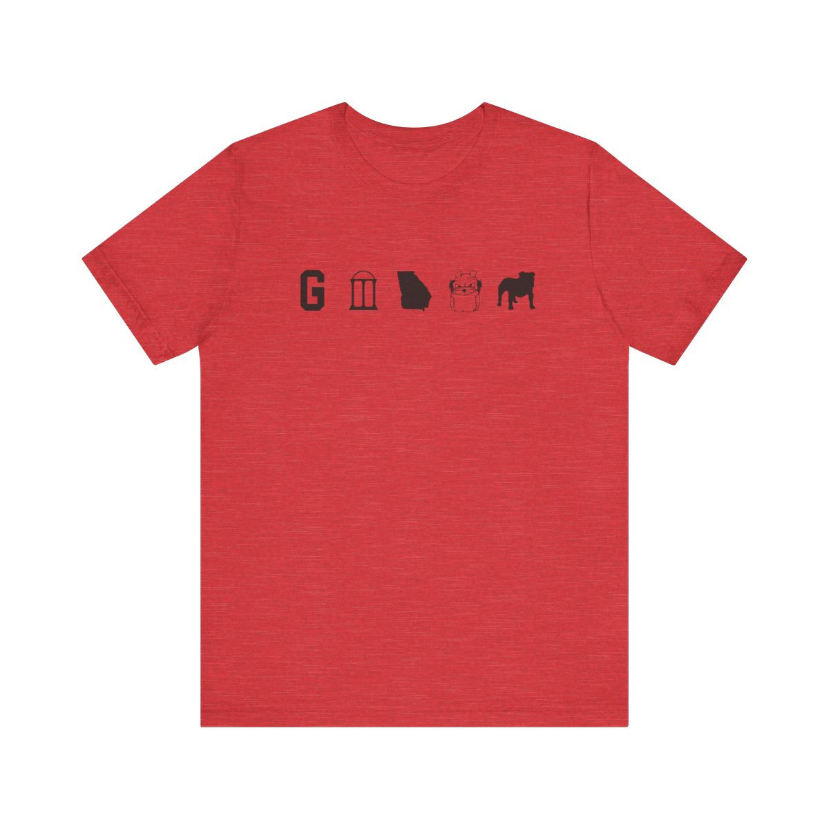 Georgia Icons T-Shirt | Black Print | Unisex Short Sleeve Tee