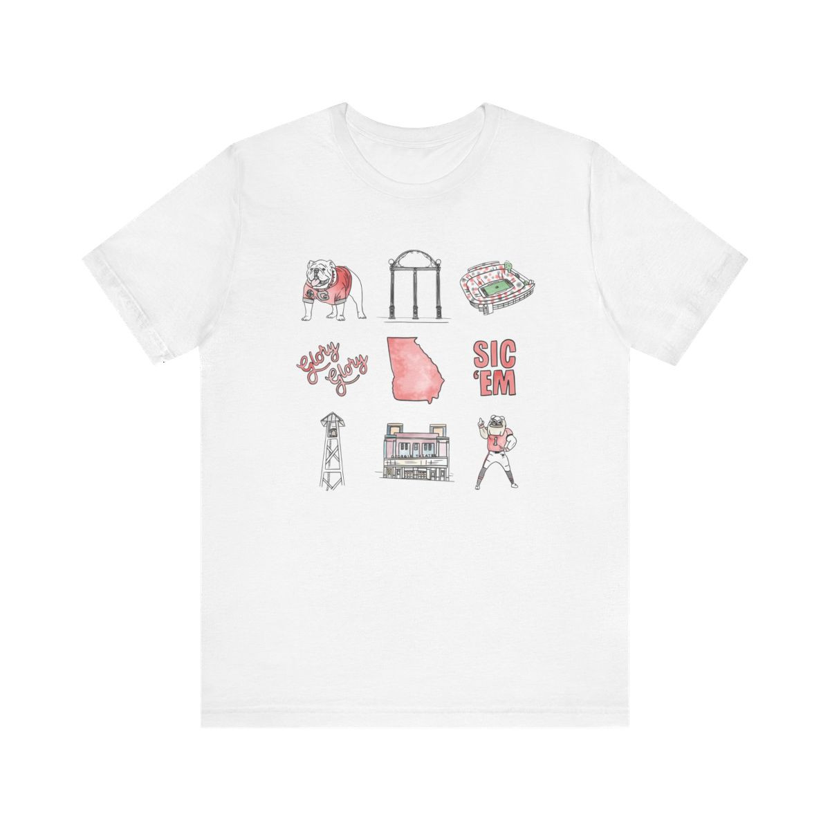Watercolor Doodle T-Shirt | Unisex Short Sleeve Tee