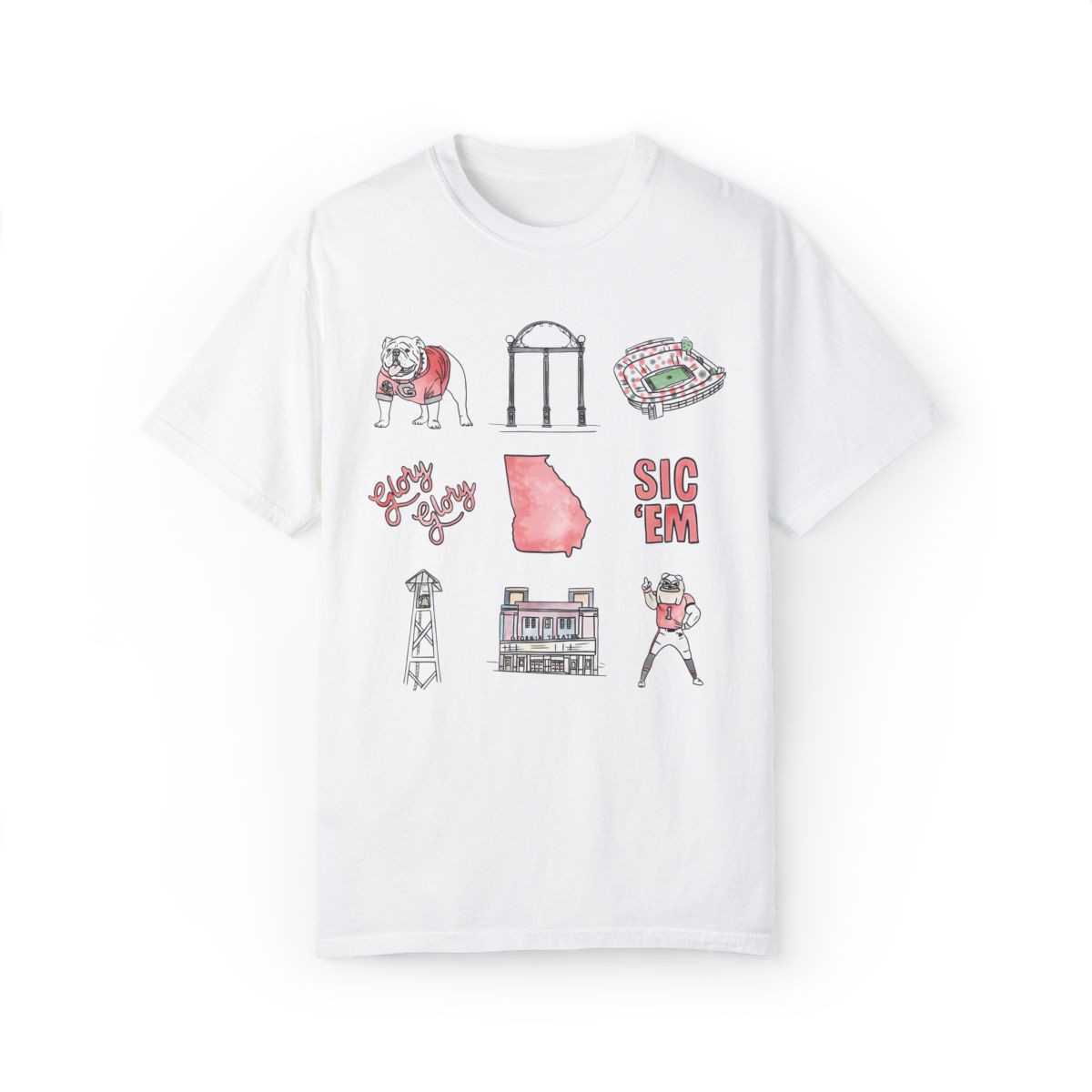Watercolor Doodle Comfort Colors Premium T-Shirt | Unisex Garment-Dyed T-shirt