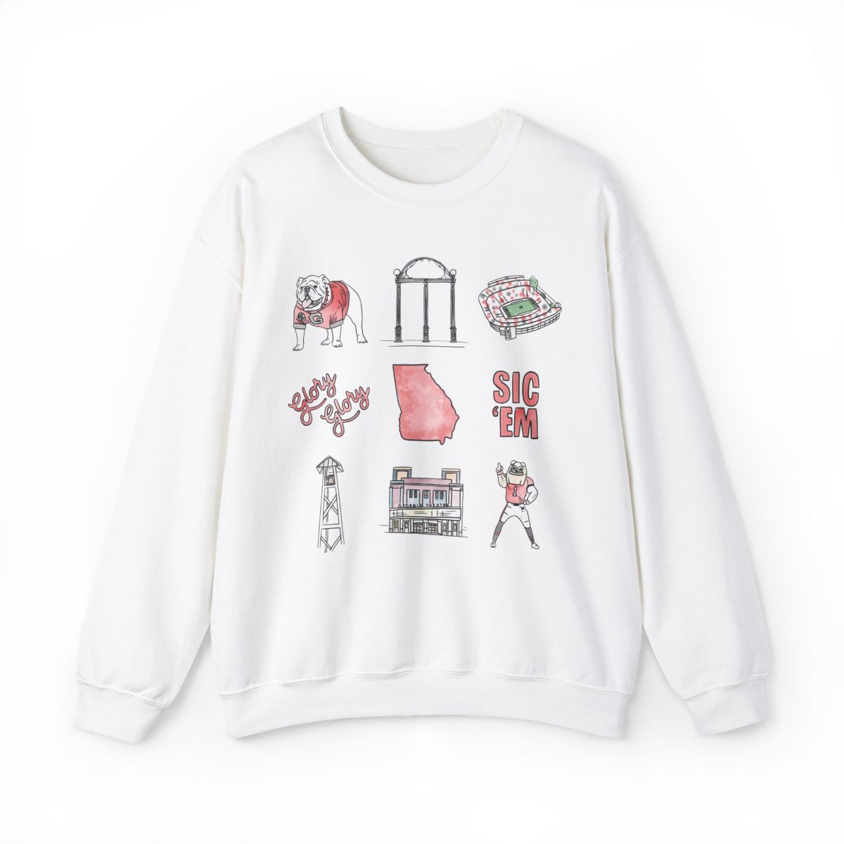 Watercolor Doodle Sweatshirt | Unisex Crewneck Sweatshirt