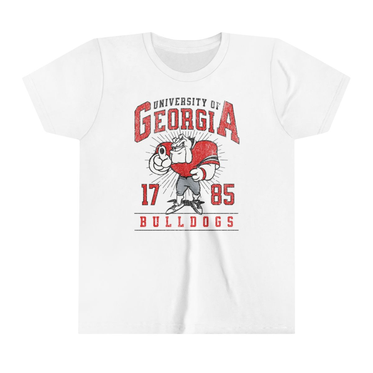 YOUTH UGA Hairy Dawg T-Shirt | Distressed Print | Youth Short Sleeve Tee