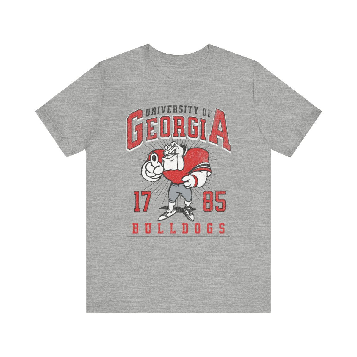 UGA Hairy Dawg T-Shirt | Distressed Print | Unisex Short Sleeve Tee