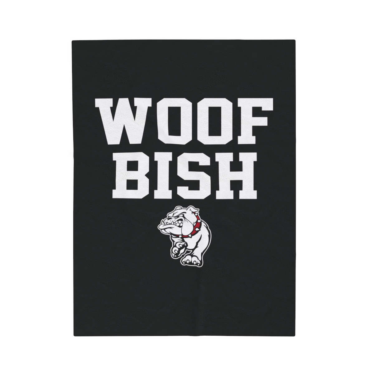 Woof Bish Blanket | Velveteen Plush Blanket
