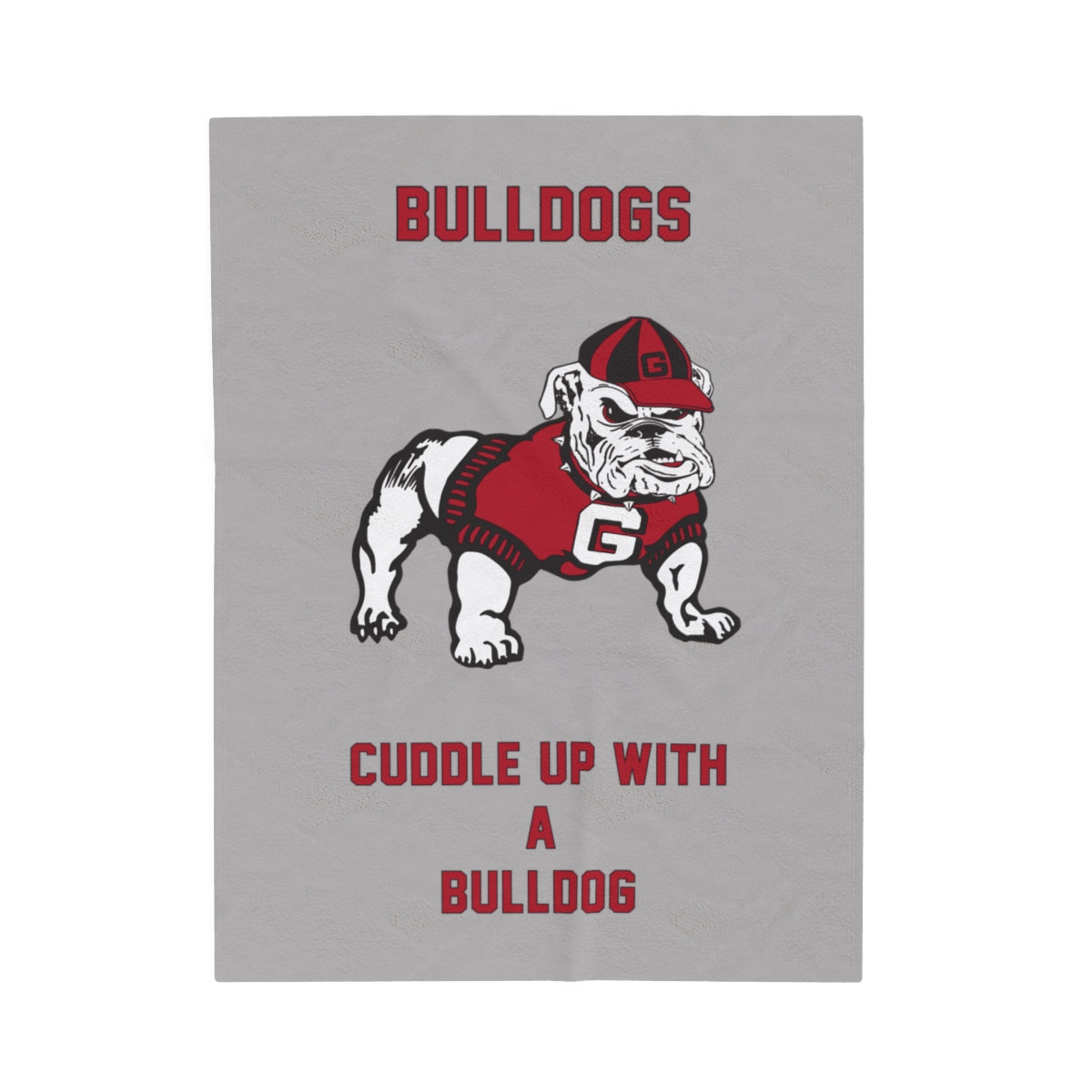 Cuddle up with a Bulldog Blanket | Velveteen Plush Blanket