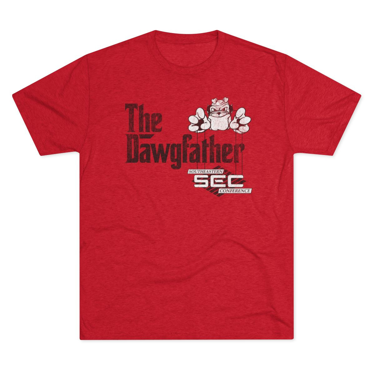 The Dawgfather T-Shirt Premium Tri-Blend | Black White Distressed Print | Unisex Tri-Blend Crew Tee
