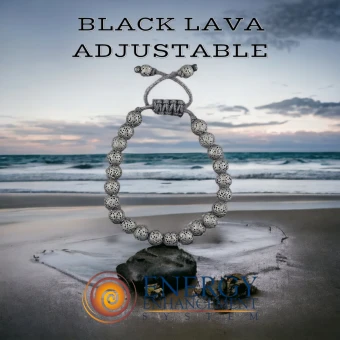 EE Bracelet - Black Lava Adjustable