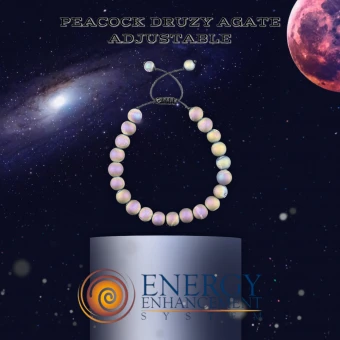 EE Bracelet - Peacock Druzy Agate Adjustable