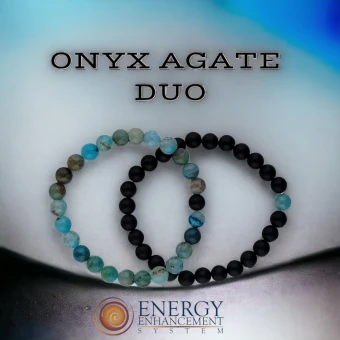 EE Bracelet - Onyx Agate Duo