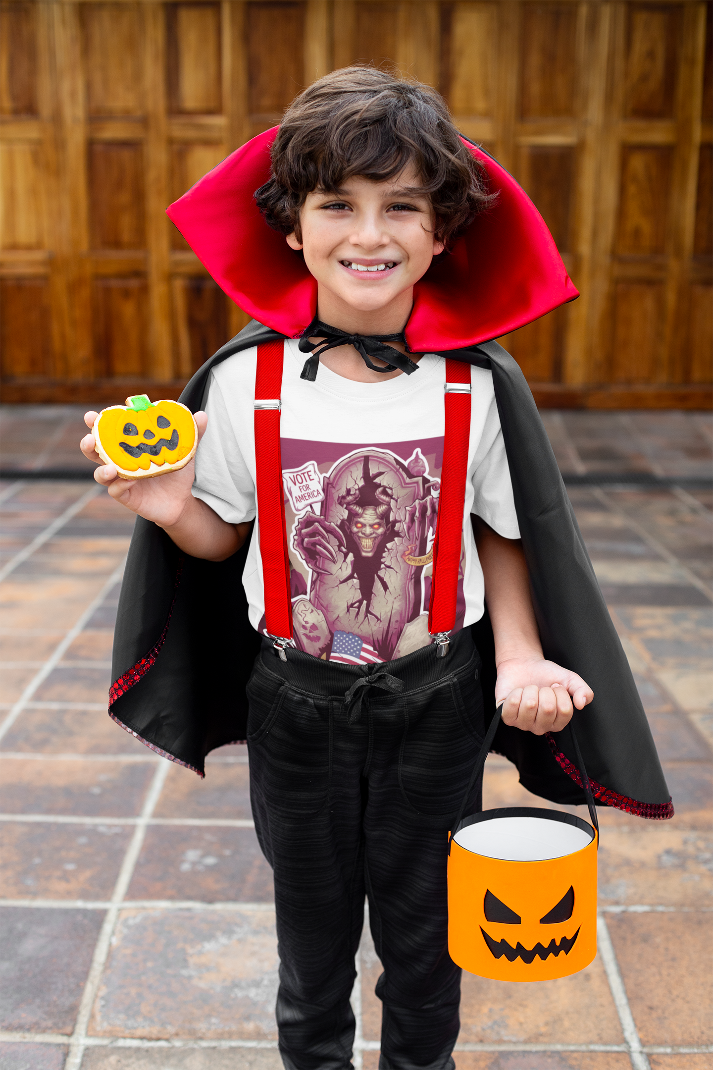 5. Graveyard Ghouls: A Demon’s Election - Halloween Kids Tee - Kids Heavy Cotton™ Tee
