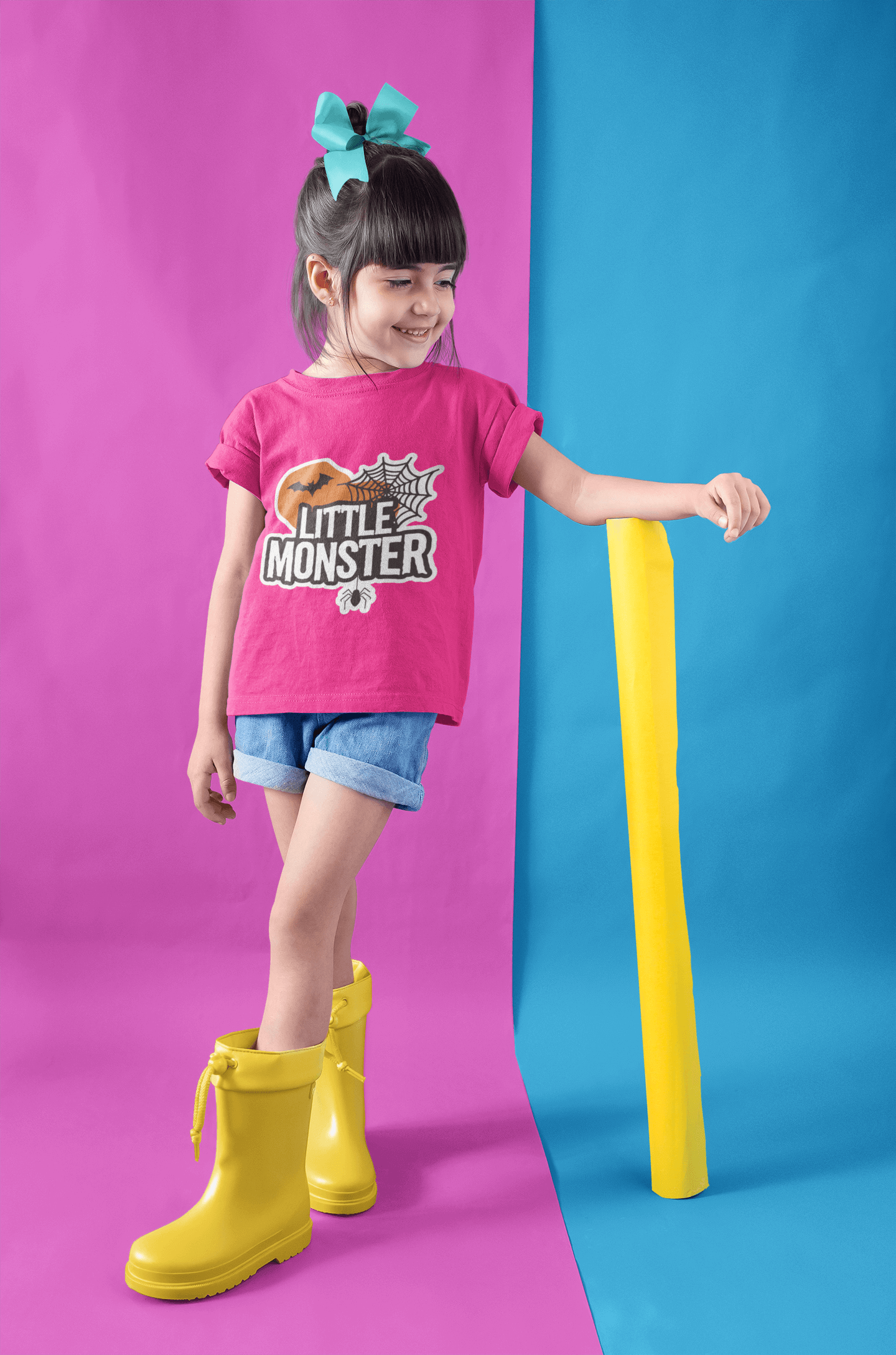 Little Monster Halloween Kids Tshirt - Fun & Comfortable Heavy Cotton Tee for Boys and Girls