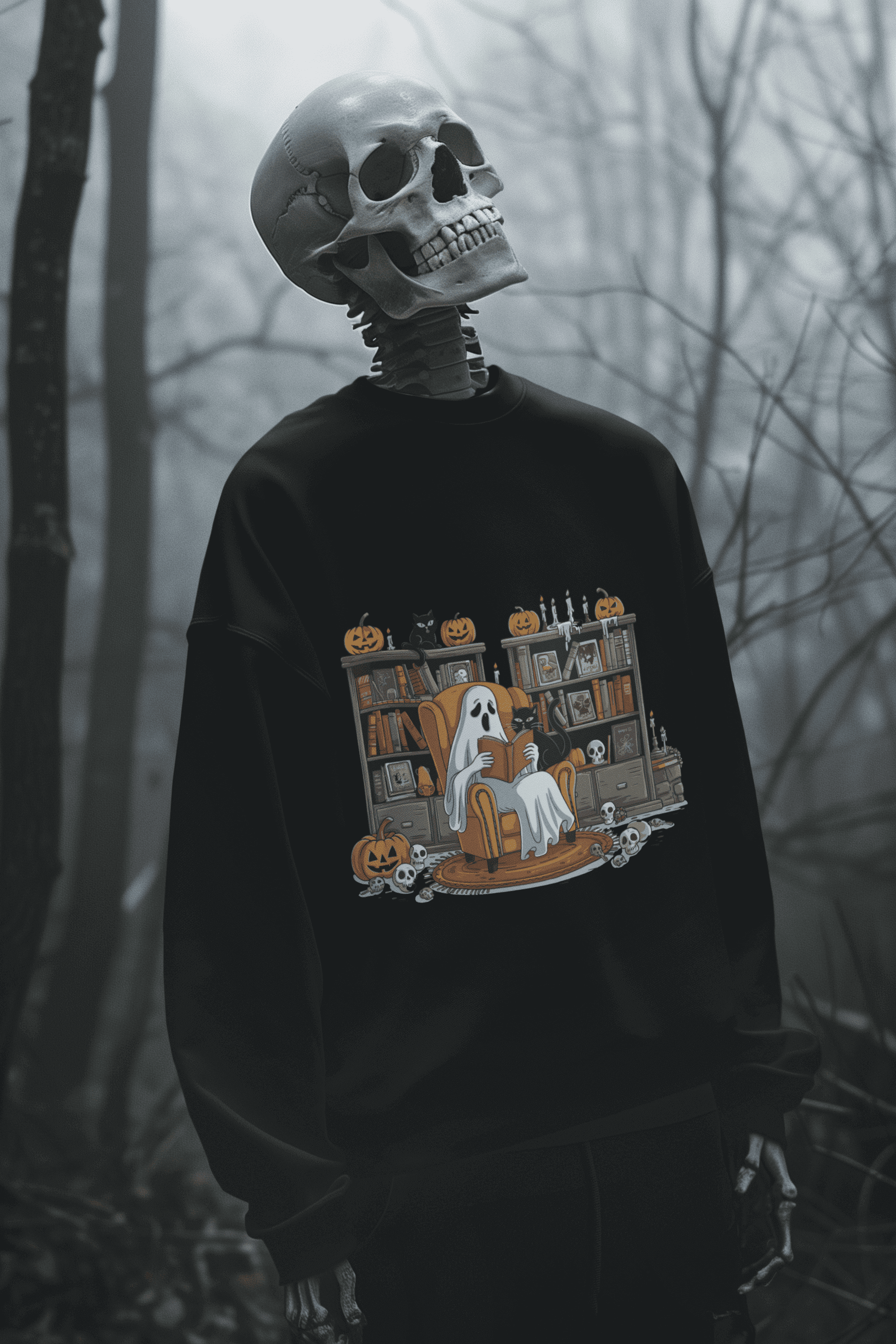 Retro Ghost Reading Books Sweatshirt, Librarian Ghost Halloween, Halloween Teacher Sweatshirt, Halloween Shirt, Teacher Gift, Boo School