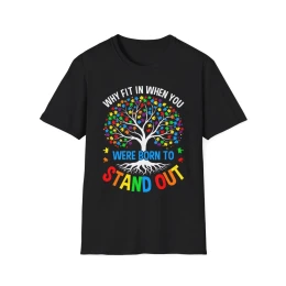 Were Born to Stand Out T-Shirt | Rainbow Confetti Kids Tee