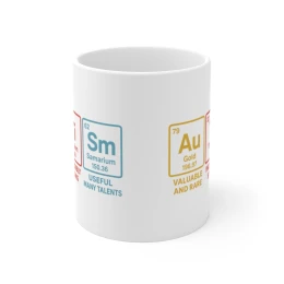 Periodic Elements Personality Mug | Au Ti Sm chemistry element design