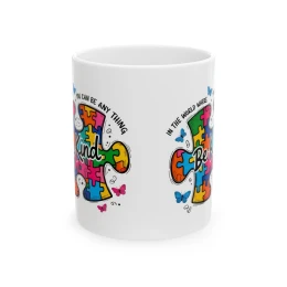 Autism Puzzle Heart mug | Be Kind Puzzle Piece design